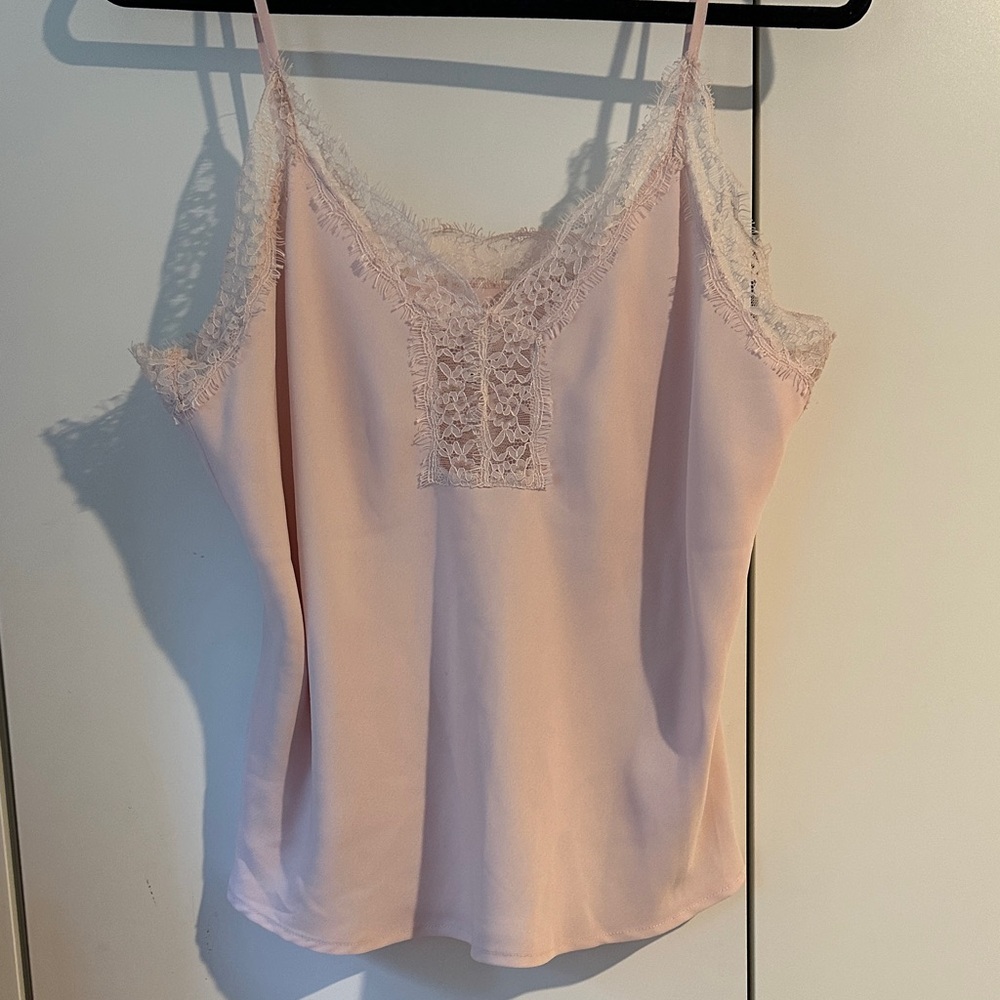 Leith Blush Lace Trim Cami